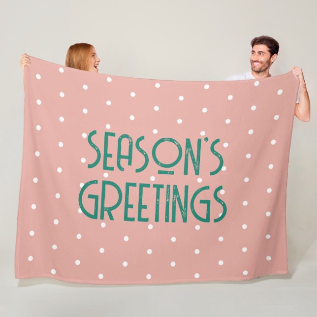 Couverture Polaire Season's Greetings Polka Dot  (En situation)