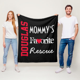 Couverture Polaire Secourt préférée de maman Noir personnalisé