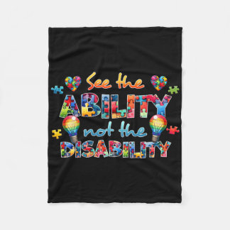 Couverture Polaire See The Ability Not The Disability Funny Autism Aw