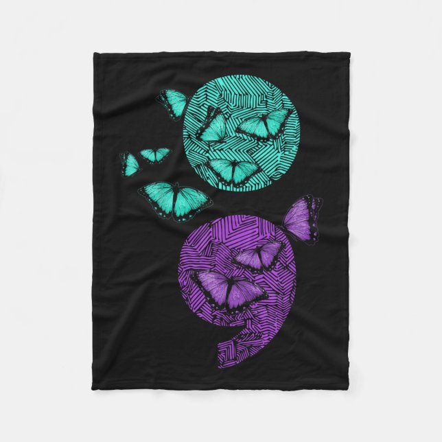 Couverture Polaire Semicolon de sensibilisation au suicide en santé m (Devant)