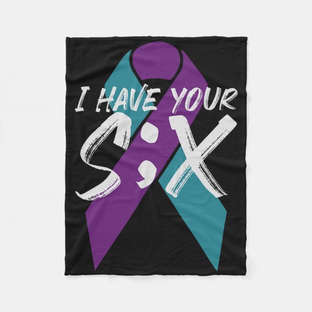 Couverture Polaire Semicolon de suicide six cadeau (Devant)