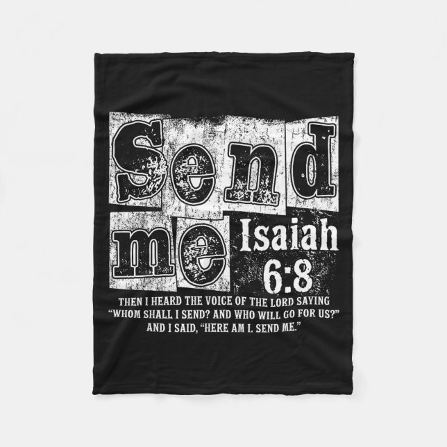 Couverture Polaire Send Me Isaiah 6_8 Christian Here Am I Send Me, Fa (Devant)