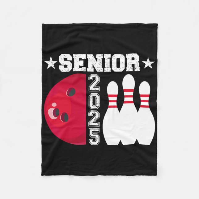 Couverture Polaire Senior 2025 Bowling Player Cl Of 2025 Graduation S (Devant)