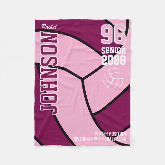Couverture Polaire Senior Volleyball Team Gift Custom Color  (Devant)