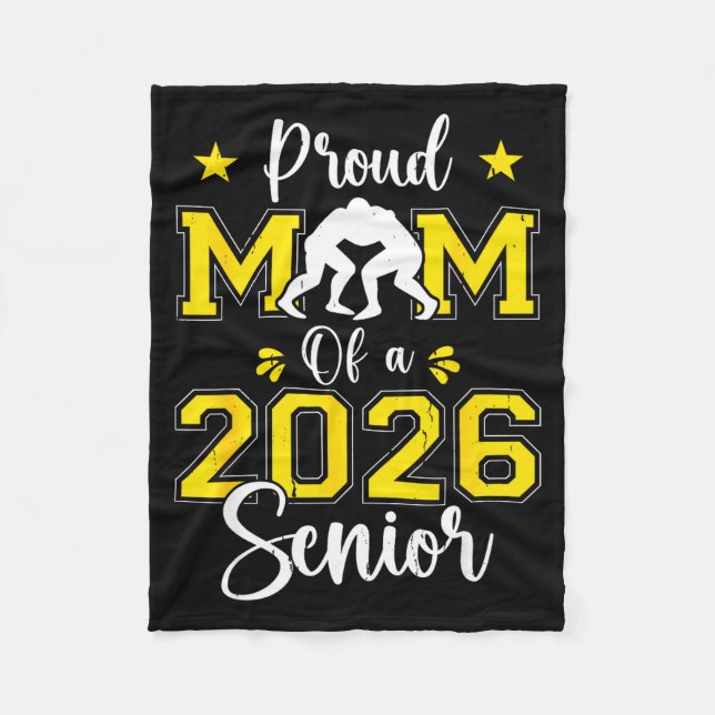 Couverture Polaire Senior Wrestling Mom 2026 Senior Mom Cl Of 2026  (Devant)