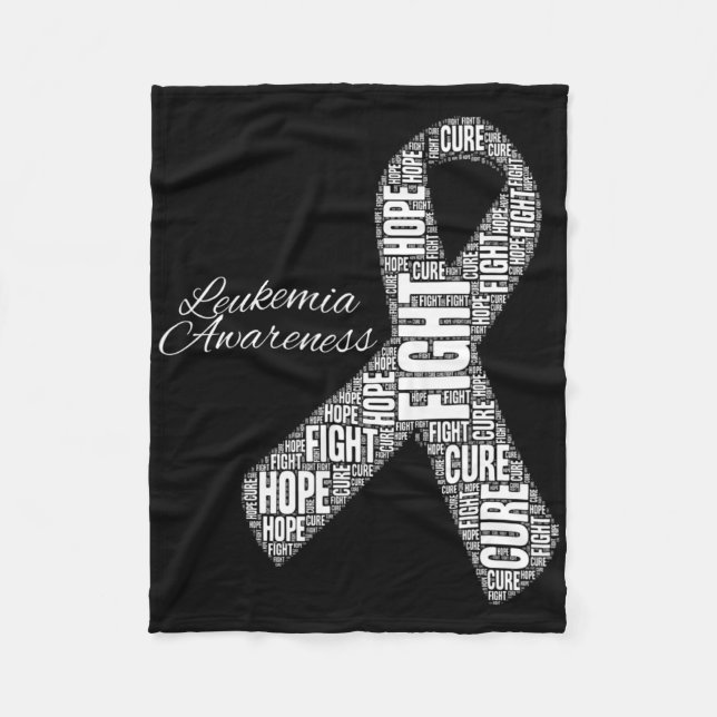 Couverture Polaire Sensibilisation à la leucémie Orange Ribbon Lutte  (Devant)