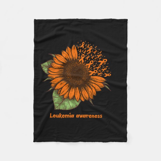 Couverture Polaire Sensibilisation à la leucémie Sunflower Gift Guerr (Devant)