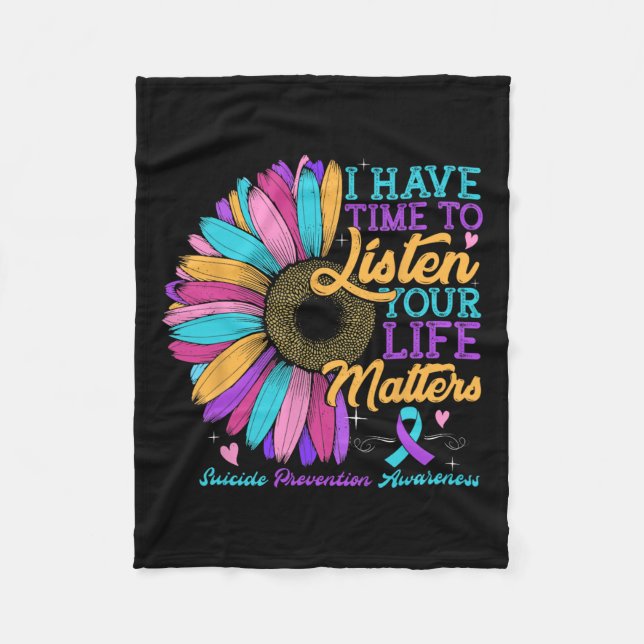 Couverture Polaire Sensibilisation à la prévention du suicide J'ai le (Devant)