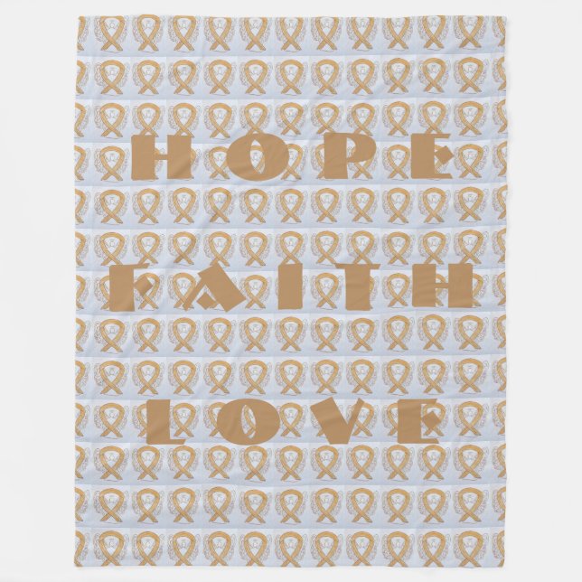 Couverture Polaire Sensibilisation à l'ambre Ruban Ange Cancer Couver (Devant)