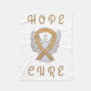 Couverture Polaire Sensibilisation à l'ambre Ruban Ange Cancer Couver