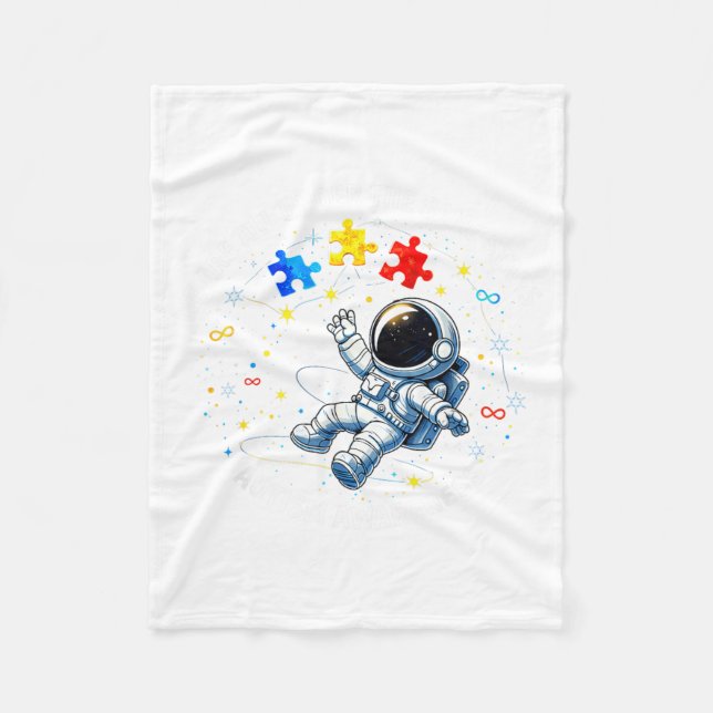 Couverture Polaire Sensibilisation à l'autisme des astronautes garçon (Devant)