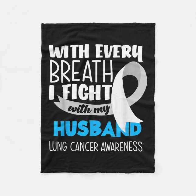 Couverture Polaire Sensibilisation Au Cancer Du Poumon Chaque Respira (Devant)