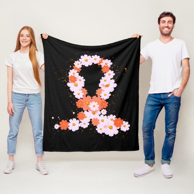 Couverture Polaire Sensibilisation au cancer du rein du ruban orange (En situation)