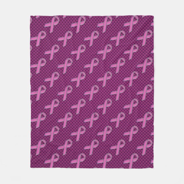 Couverture Polaire Sensibilisation au ruban rose Fibres de carbone (Devant)