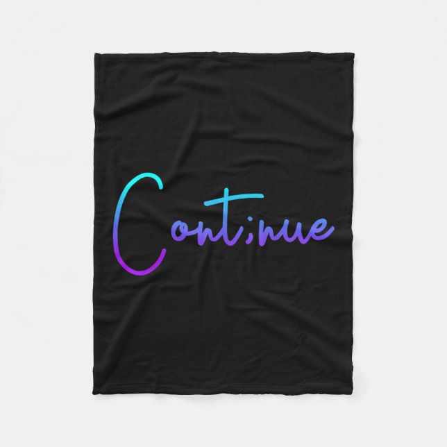 Couverture Polaire Sensibilisation au suicide Continuer Semi Colon Su (Devant)