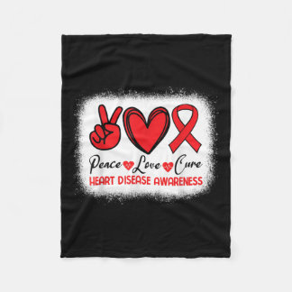 Couverture Polaire Sensibilisation aux maladies cardiaques Paix Amour