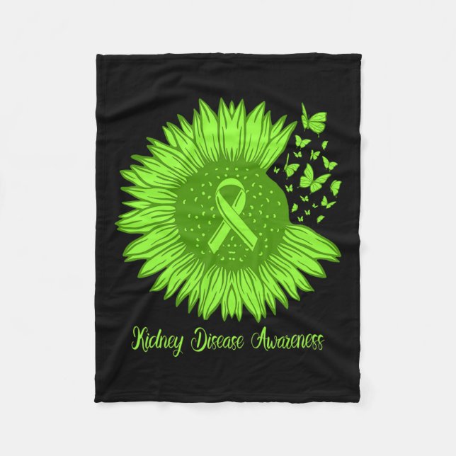 Couverture Polaire Sensibilisation aux maladies du rein Tournesol Mam (Devant)