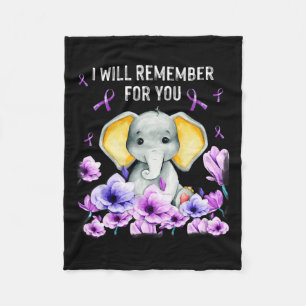 Couverture Polaire Sensibilisation Éléphant Mignon Je Me Souviendrai 