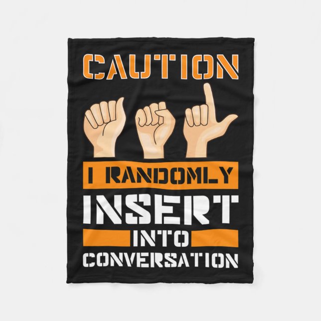 Couverture Polaire Sensibilisation Langue des Signes Américaine Perte (Devant)