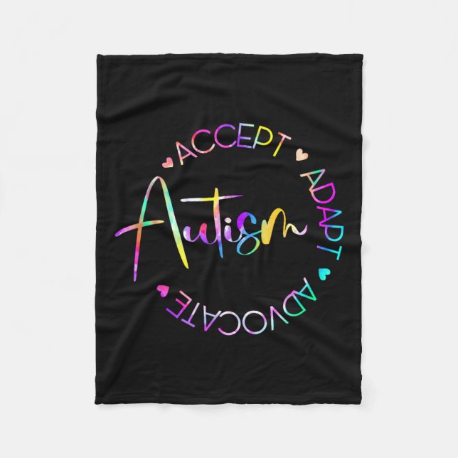 Couverture Polaire Sensibilisation sur l'autisme Accepter Adapt Advoc (Devant)