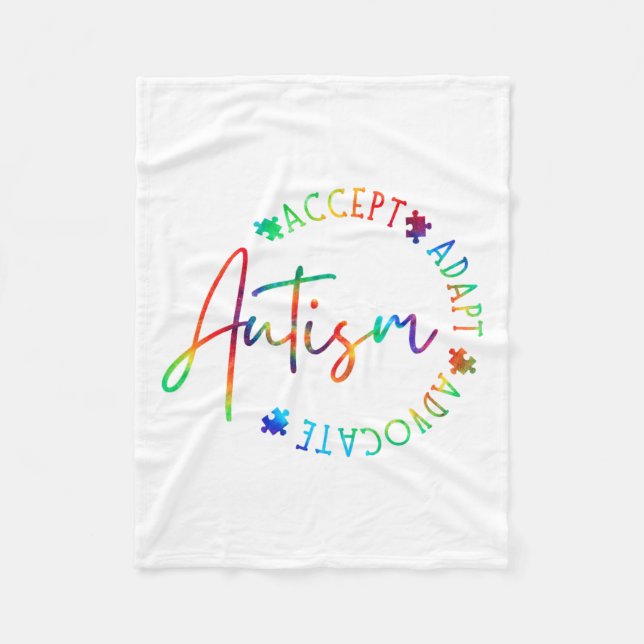 Couverture Polaire Sensibilisation sur l'autisme Accepter Adapt Advoc (Devant)