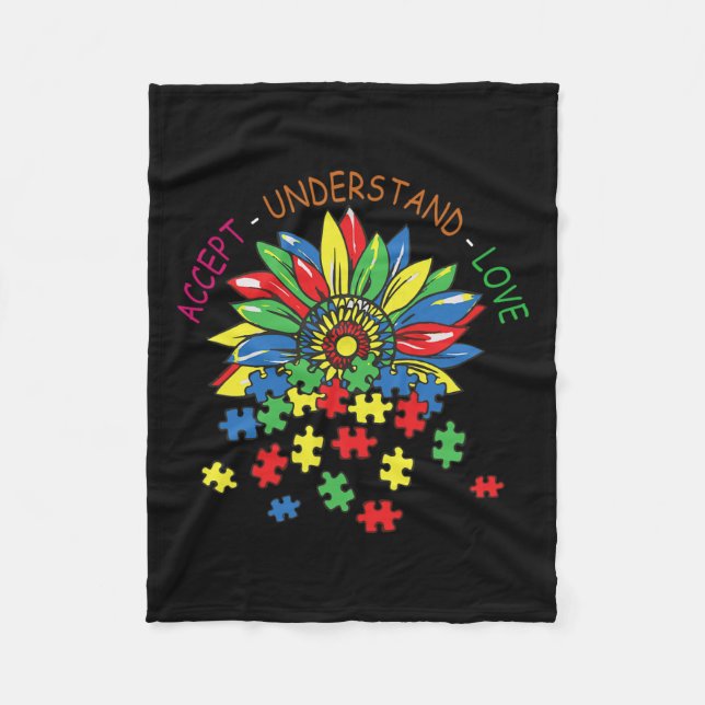 Couverture Polaire Sensibilisation sur l'autisme Accepter Comprendre  (Devant)