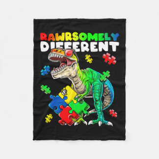 Couverture Polaire Sensibilisation sur l'autisme Dinosaure Rawrsomeme