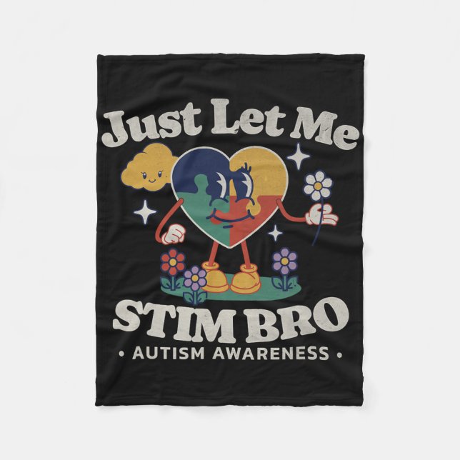 Couverture Polaire Sensibilisation sur l'autisme Support Stimming Cut (Devant)