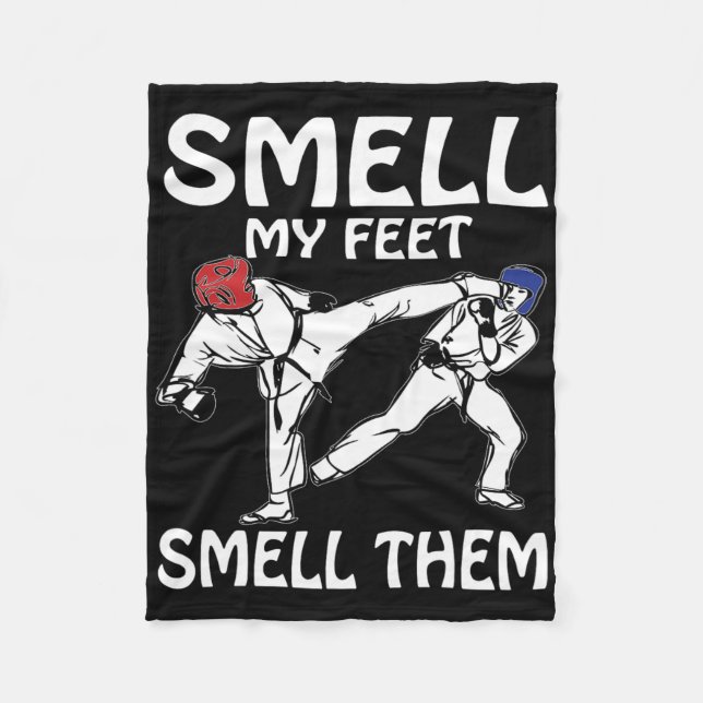 Couverture Polaire Sentez Mes Pieds Drôle Karate Sparring (Devant)