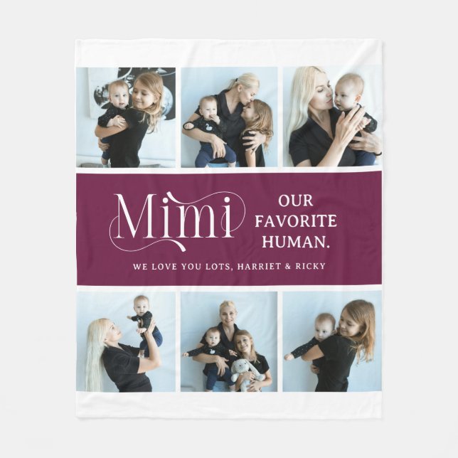 Couverture Polaire Sentimental Photo Collage Mimi Keepsake  (Devant)