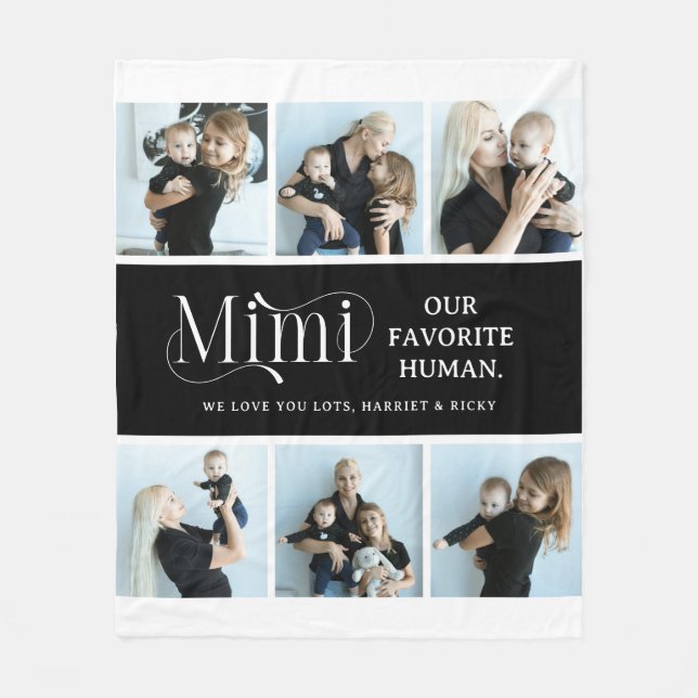 Couverture Polaire Sentimental Photo Collage Mimi Keepsake  (Devant)
