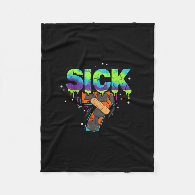 Couverture Polaire Sept Sick Meme Graffiti Drip Drôle de jeu de mots  (Devant)