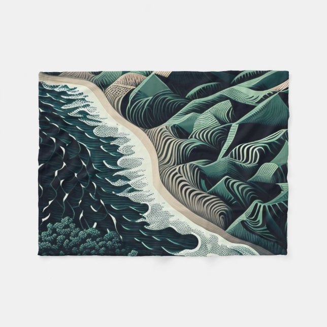 Couverture Polaire Serene Shores (Devant (Horizontal))