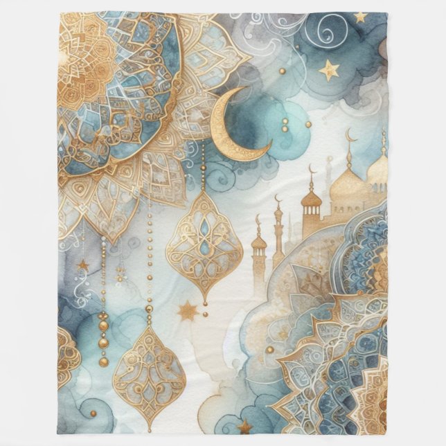 Couverture Polaire Sérénité de la mosquée pour le Ramadan (Devant)