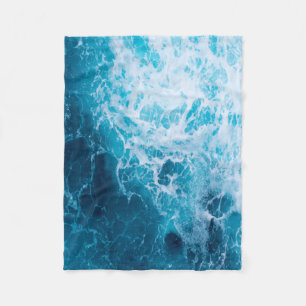 Couverture Polaire Sérénité inspirée de la mer : Vagues océaniques tr