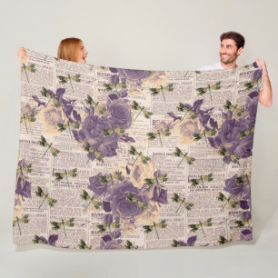 Couverture Polaire Série Libellules Vintage Design 6