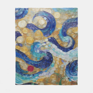 Couverture Polaire Serpents à eau Klimt