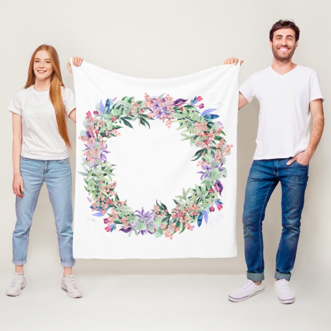 Couverture Polaire Serre Florale Berries (En situation)