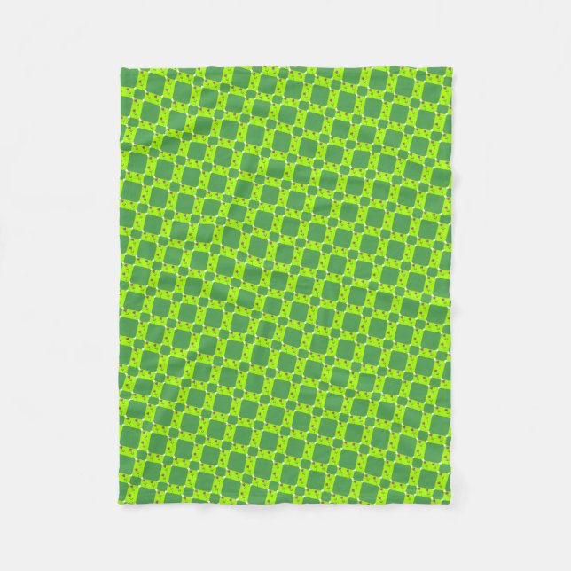 Couverture Polaire Serviette à motif géométrique vert (Devant)