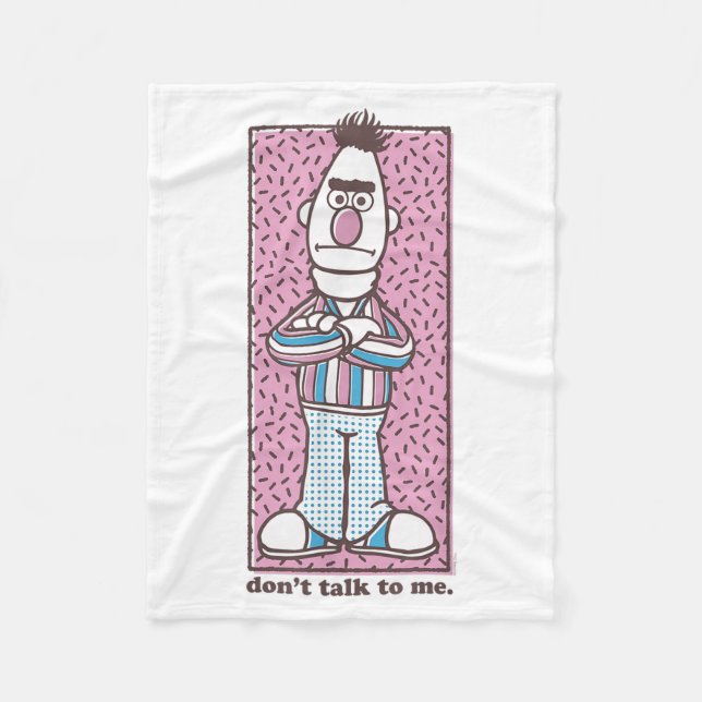 Couverture Polaire Sesame Street Bert Don't Talk To Me  (Devant)