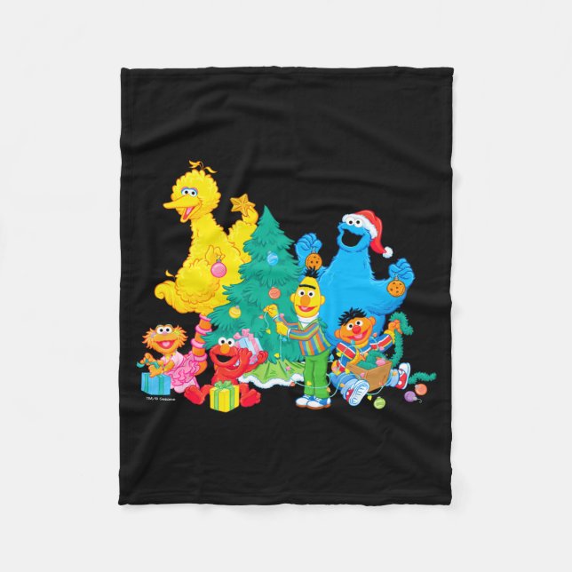 Couverture Polaire Sesame Street Christmas Pals  (Devant)