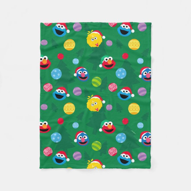 Couverture Polaire Sesame Street Christmas Tree Motif (Devant)