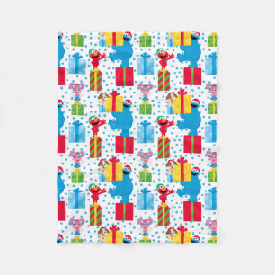 Couverture Polaire Sesame Street Noël Présente Motif