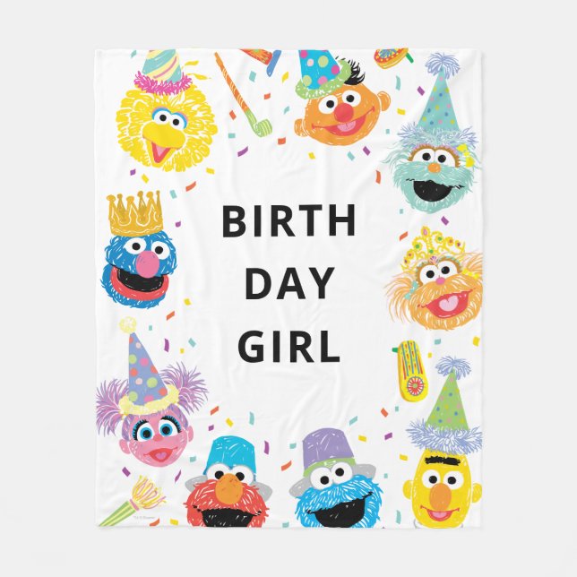 Couverture Polaire Sesame Street Pals Confetti Birthday (Devant)