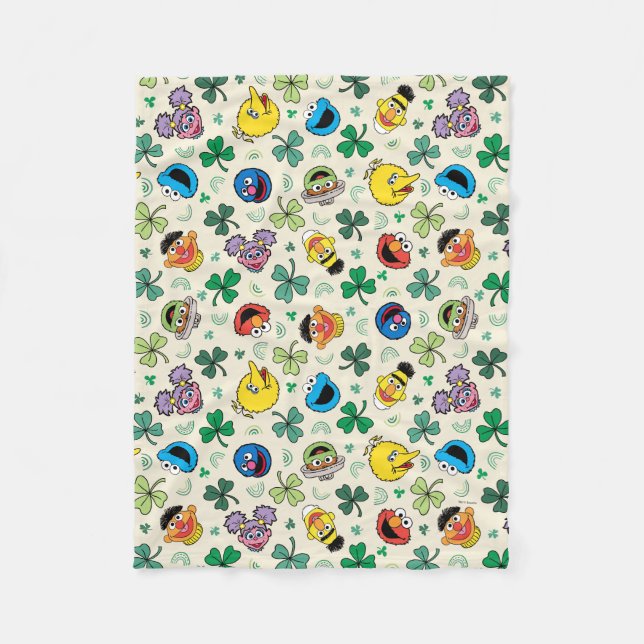 Couverture Polaire Sesame Street St. Patrick's Day Motif (Devant)