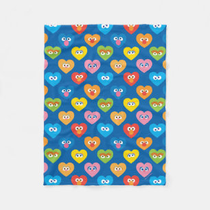 Couverture Polaire Sesame Street Valentine Hearts Motif