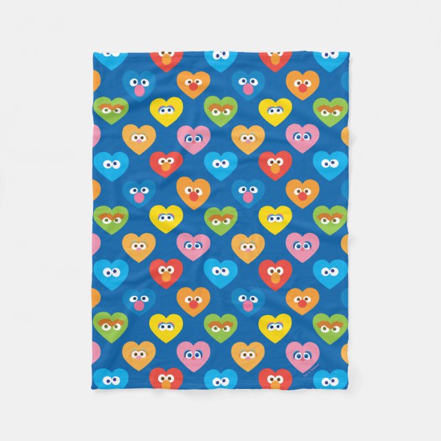Couverture Polaire Sesame Street Valentine Hearts Motif (Devant)
