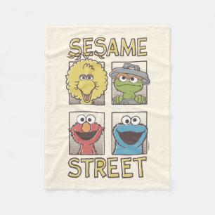 Couverture Polaire Sesame StreetVintage Caractère Comique
