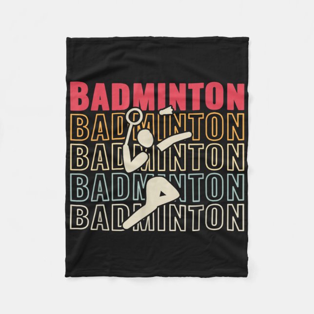 Couverture Polaire Setback Game Shutting Sport Badminton Retro Pour H (Devant)