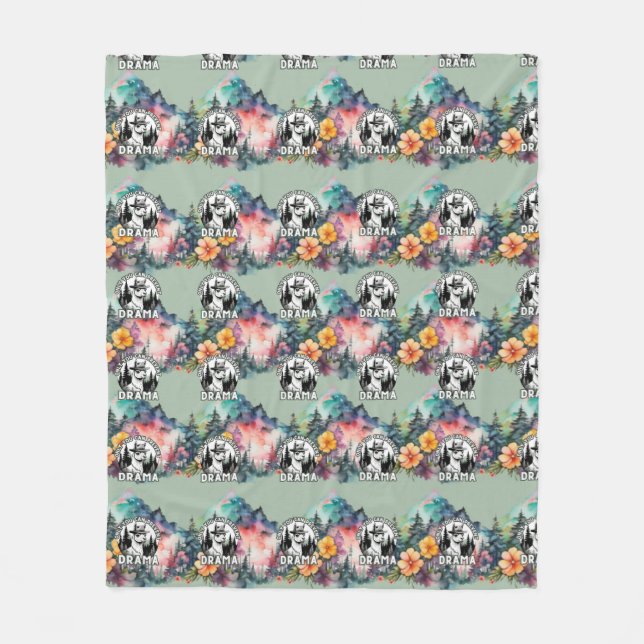 Couverture Polaire Seule la Forêt Lama Drame peut être évitée (Devant)